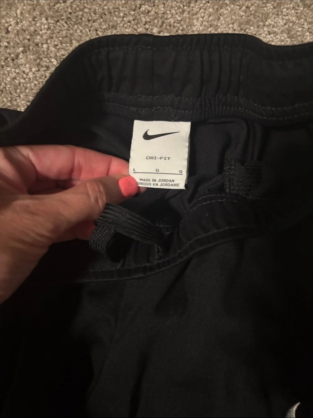 Nike Boys Black Joggers with White Swoosh